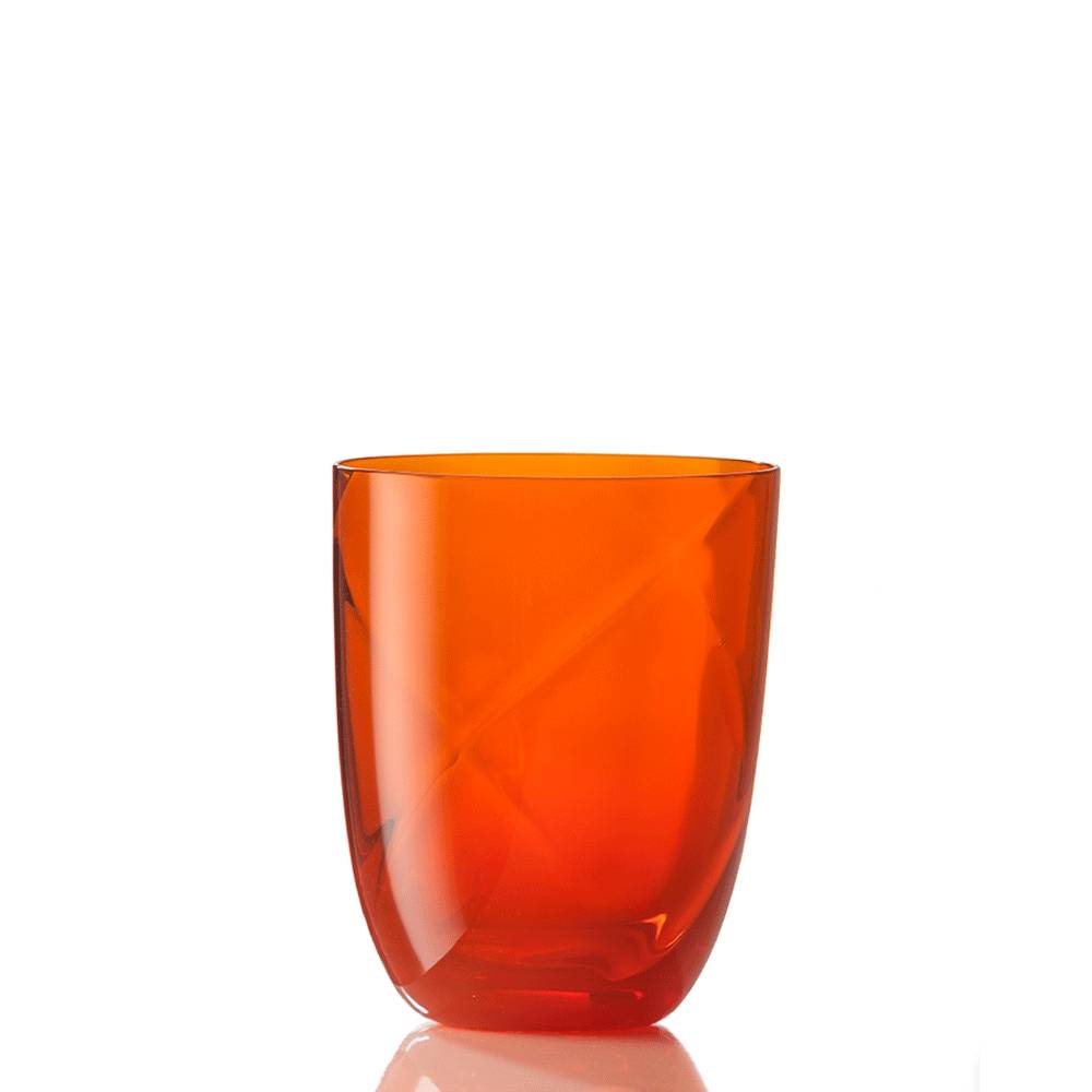 Masonmoretti Water Glass Idra Lente Orange