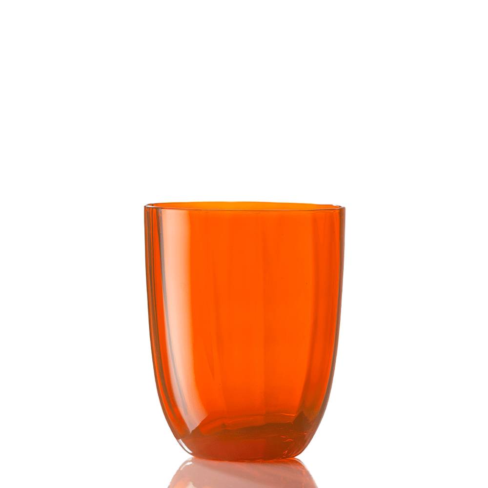 Masonmoretti Water Glass Idra Optic Orange