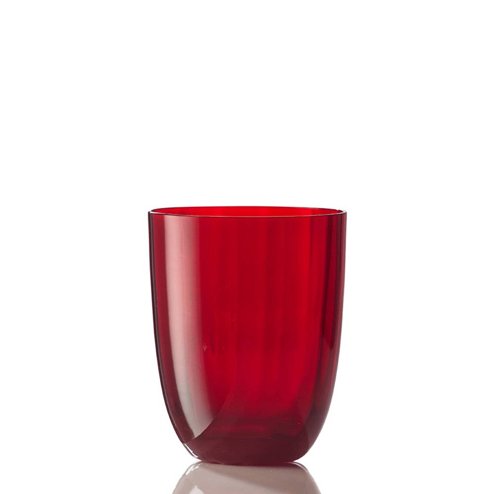 Masonmoretti Water Glass Idra Optic Red