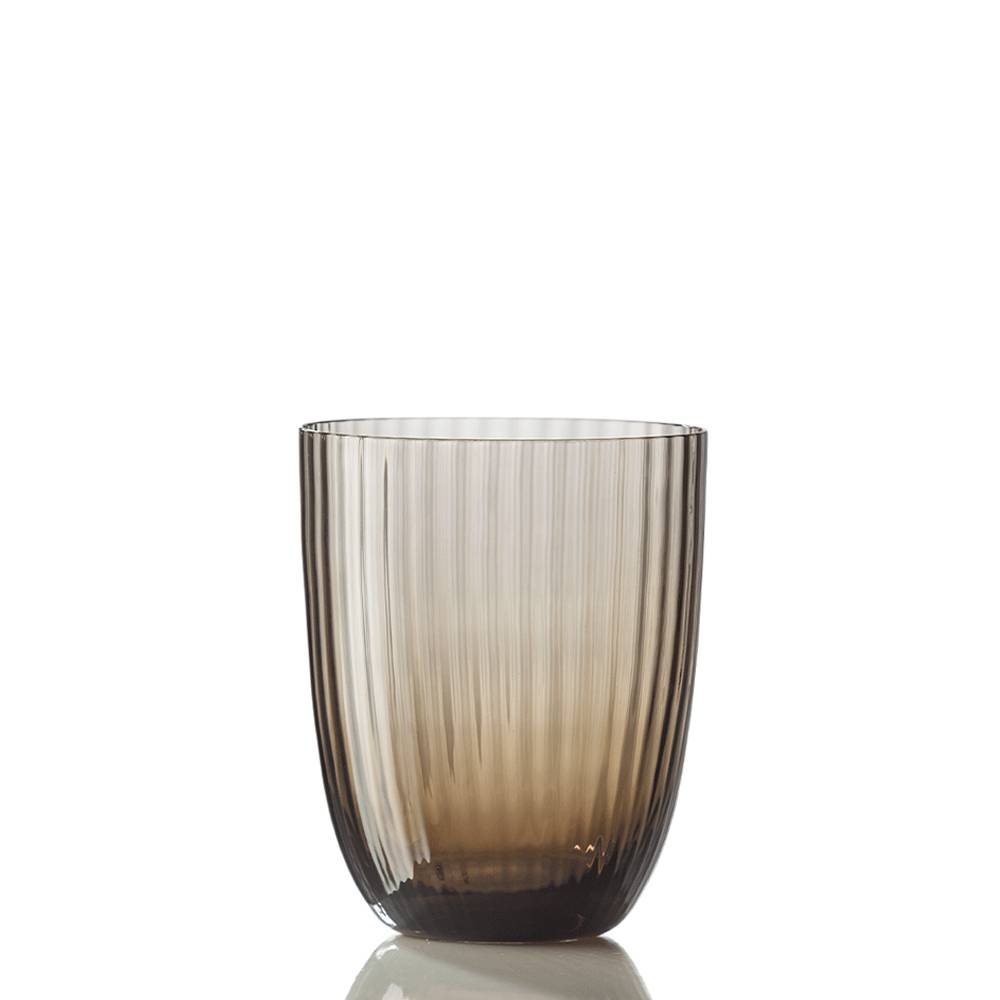 Masonmoretti Water Glass Idra Striped Brown