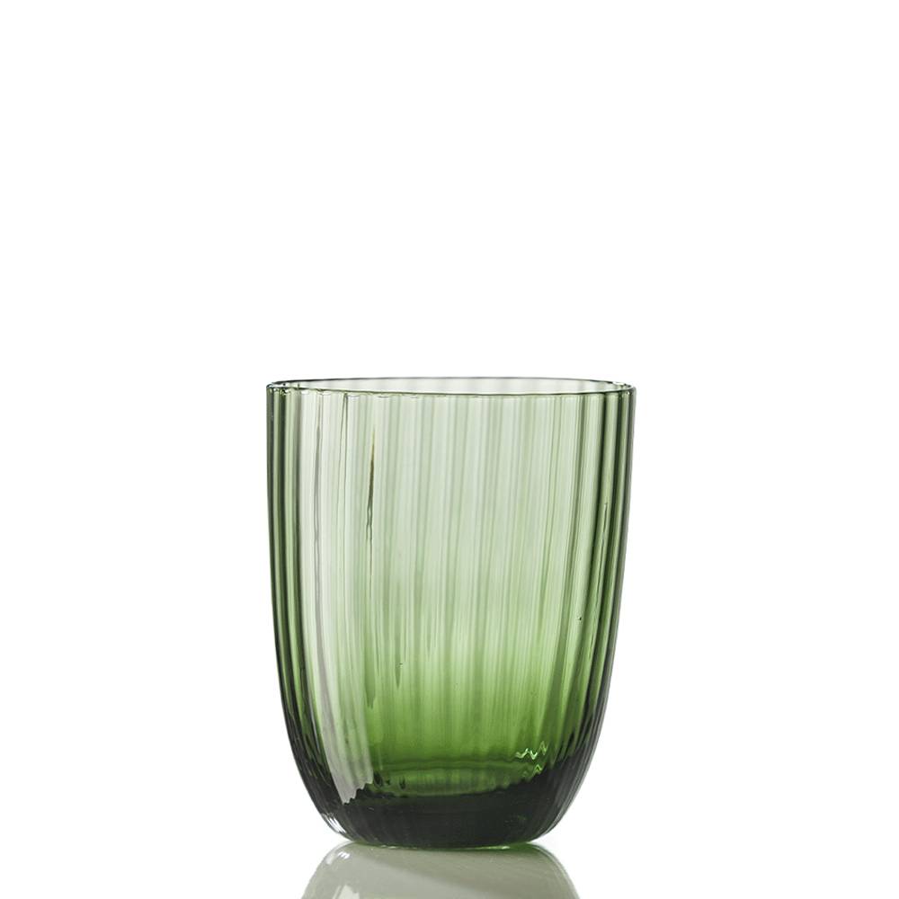 Masonmoretti Water Glass Idra Striped Green Soraya