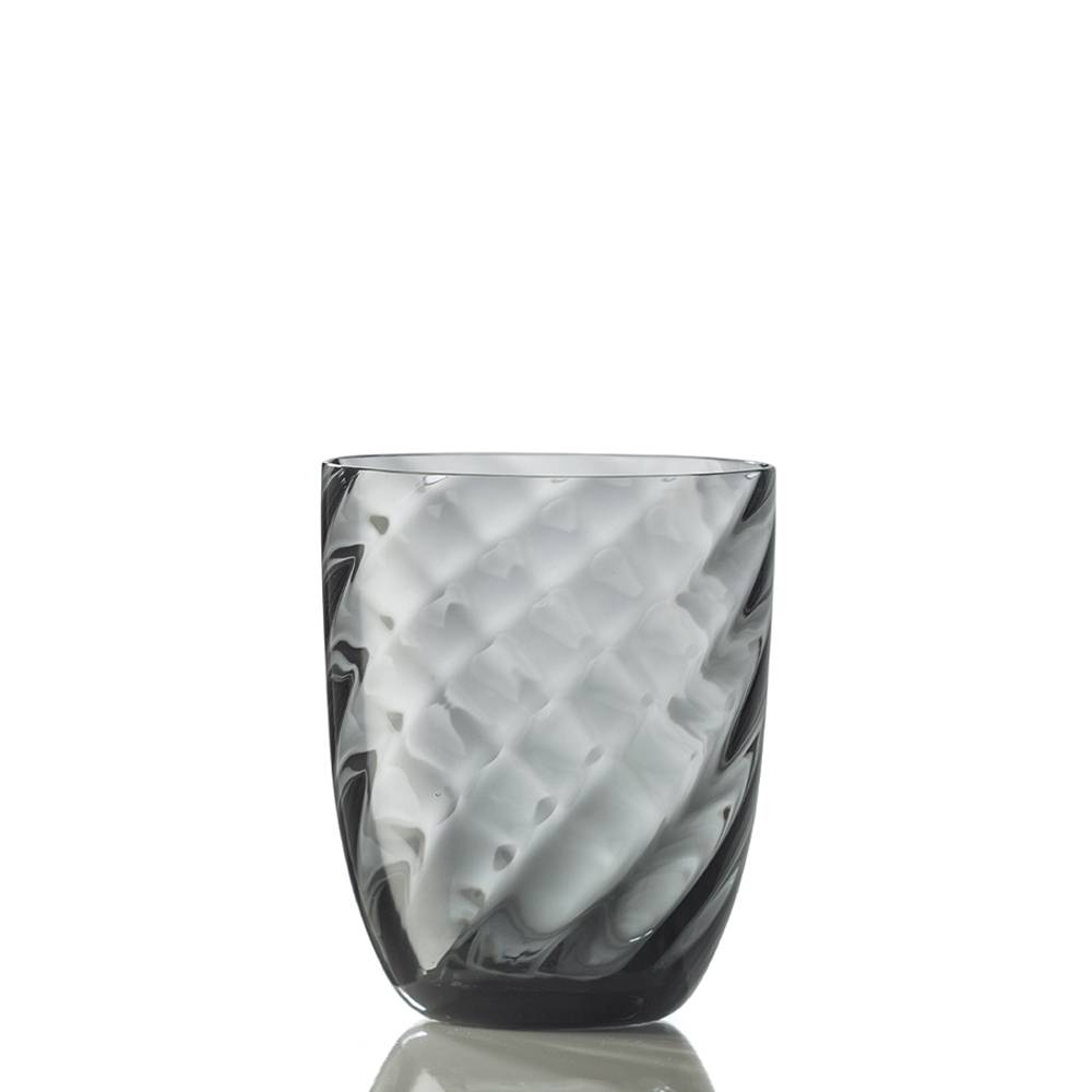 Masonmoretti Water Glass Optic Twisted Grey