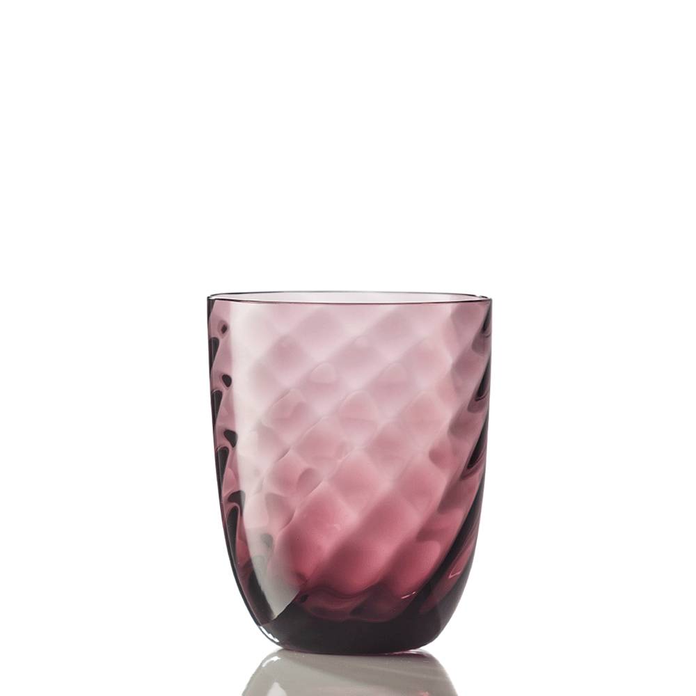 Masonmoretti Water Glass Optic Twisted Violet