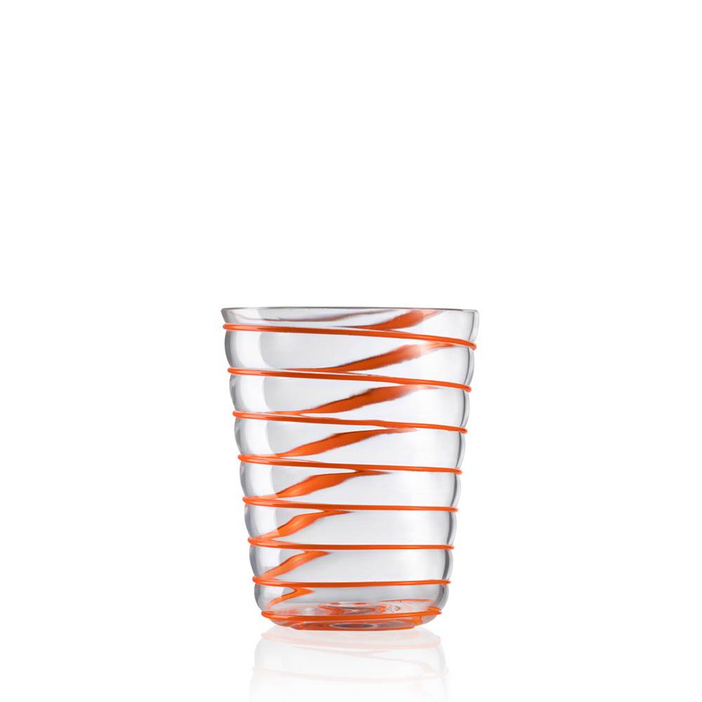 Masonmoretti Water Glass Twist Orange
