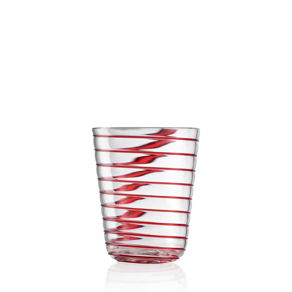 Masonmoretti Water Glass Twist Red