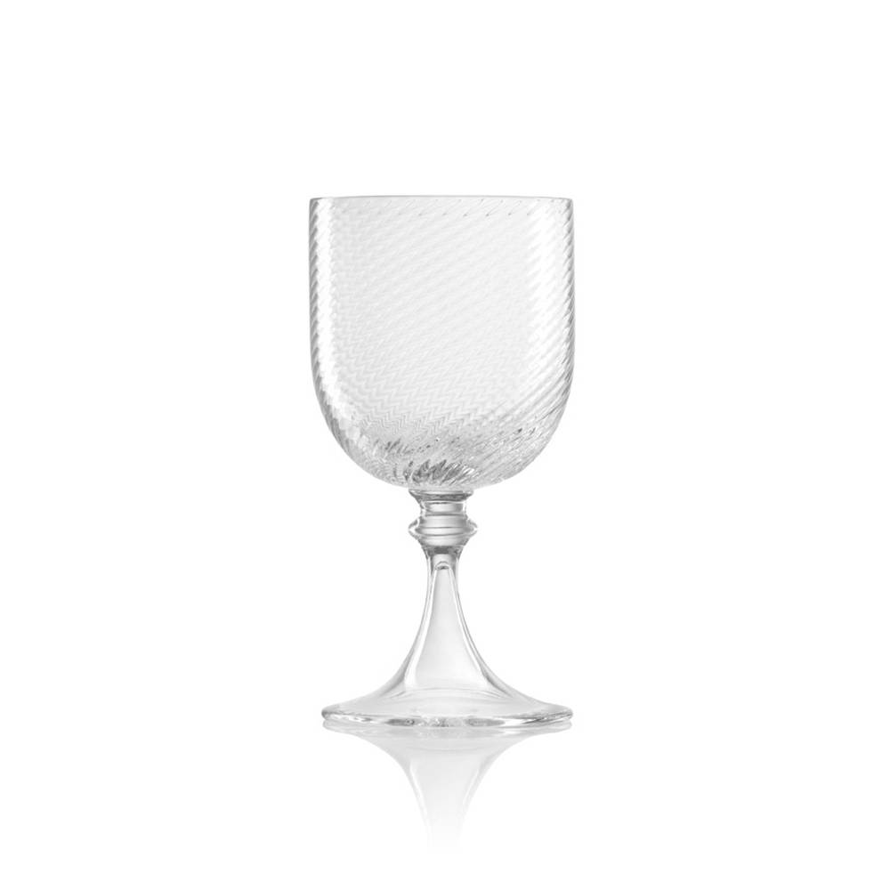 Masonmoretti Red Wine Glass 3/62 Twisted Transparent