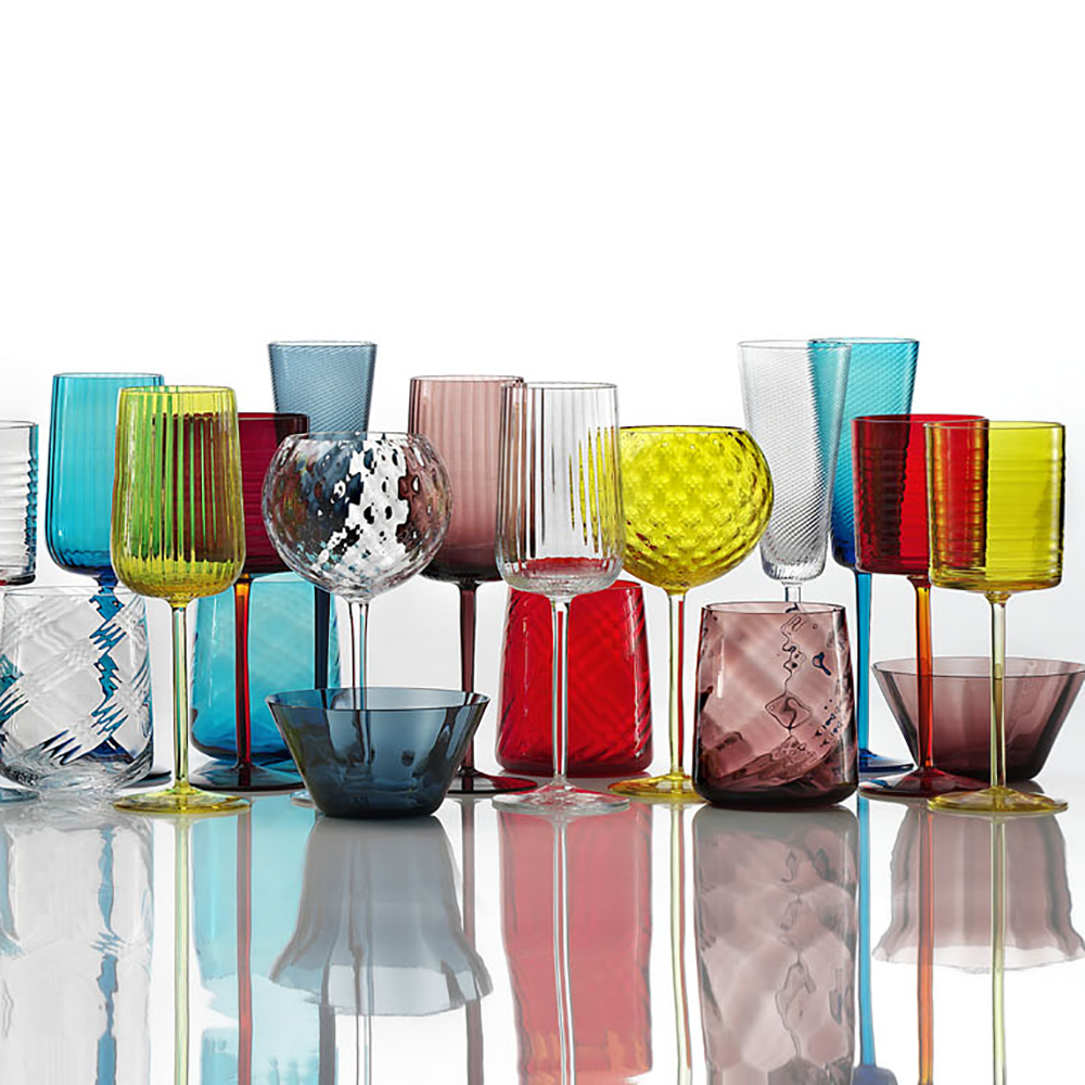 Masonmoretti Red Wine Glass Gigolo Balloton Aquamarine