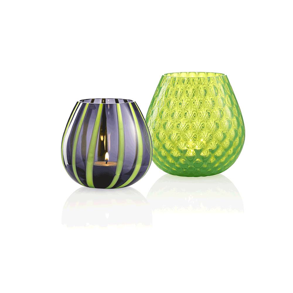 Masonmoretti Set of 2 Macramé & String Acid Green and Periwinkle