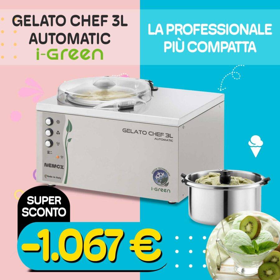Nemox Gelato Chef 3L Automatic i-Green