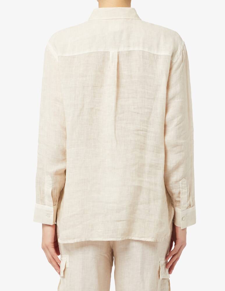 120% Lino Camicia Boy Over In Lino