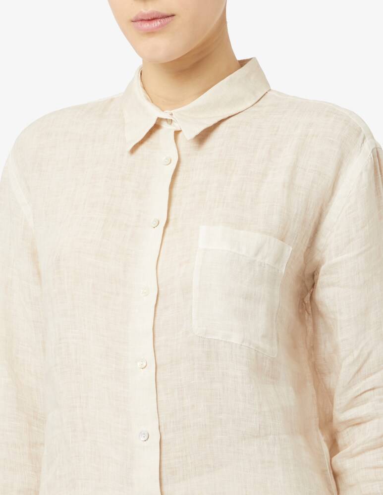 120% Lino Camicia Boy Over In Lino