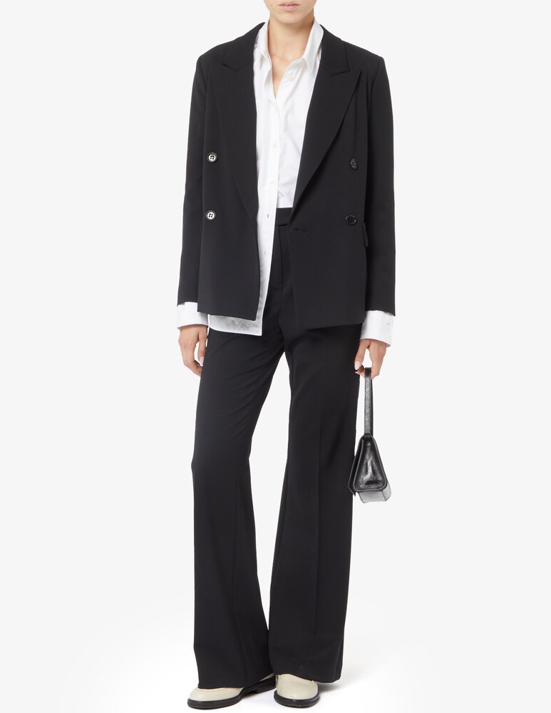 24.7 Studio Giacca Doppiopetto Lungo In Misto Lana