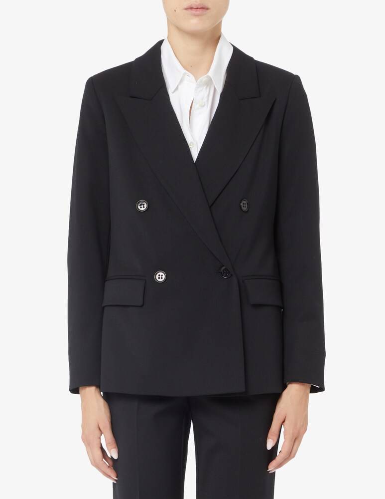 24.7 Studio Giacca doppiopetto lungo in misto lana