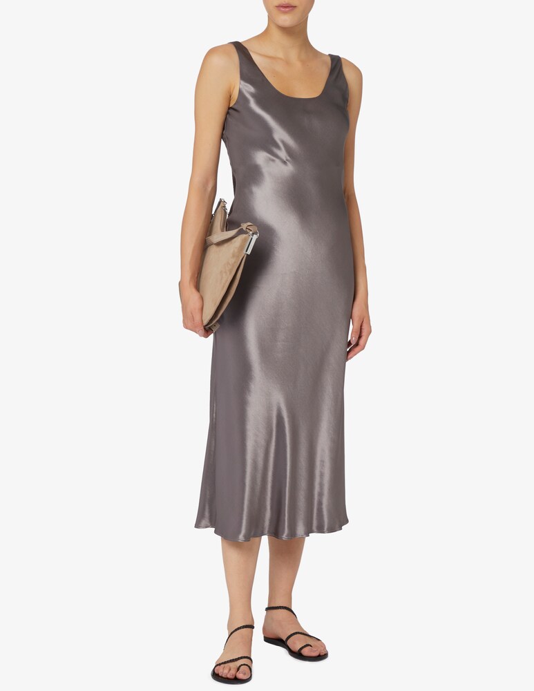 24.7 Studio Vestito Slip Lungo In Viscosa