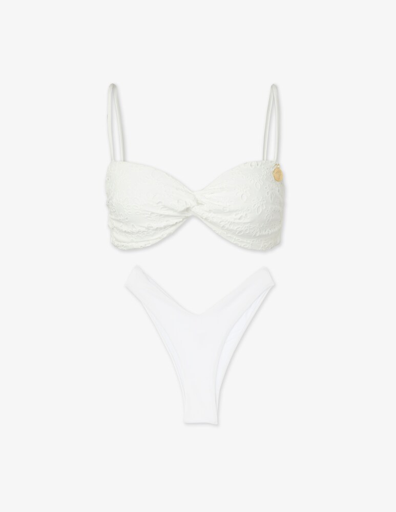 4giveness Bikini fascia e slip Sangallo