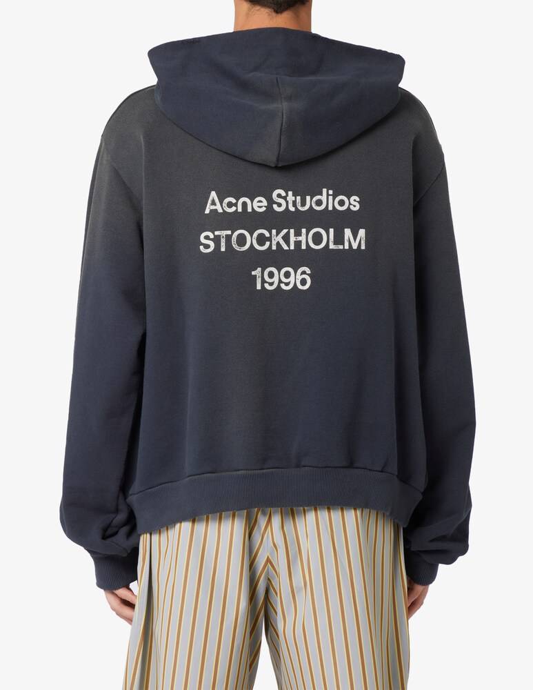 Acne Studios Felpa Con Cappuccio Big Logo Back