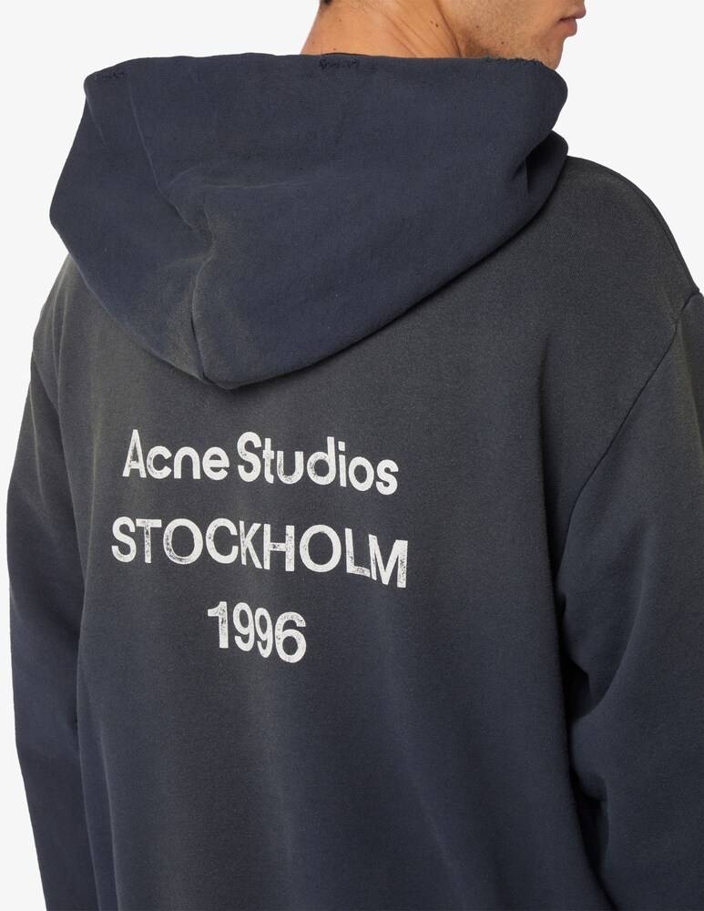 Acne Studios Felpa Con Cappuccio Big Logo Back
