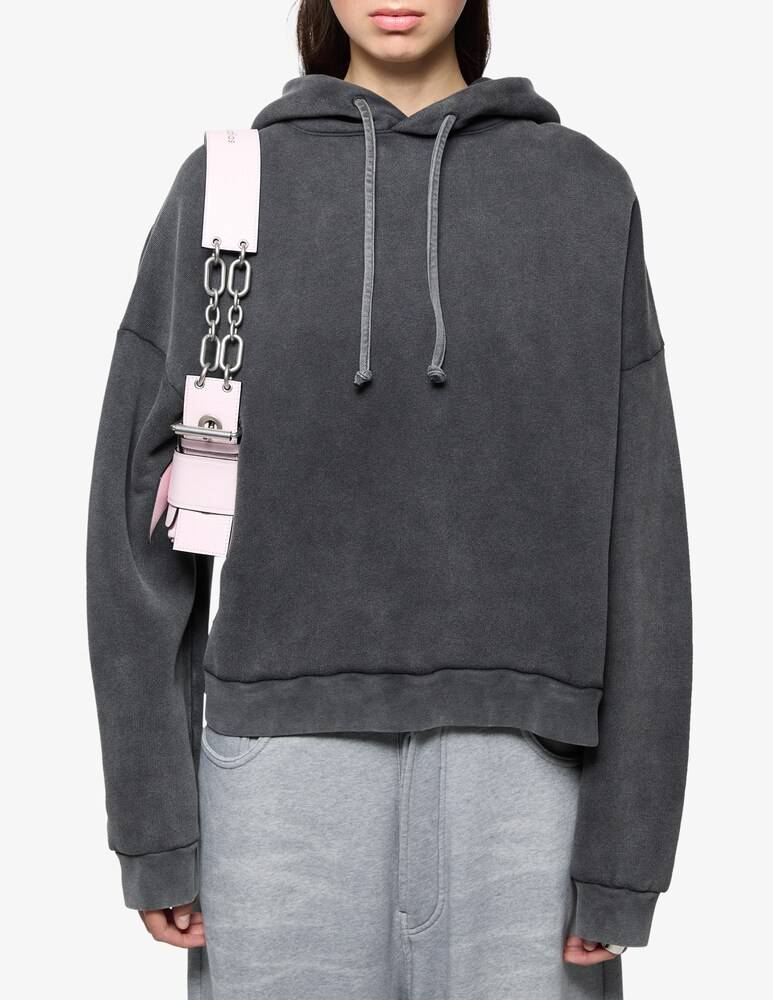 Acne Studios Felpa con cappuccioe boxy logo retro