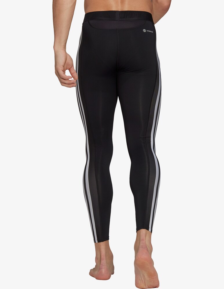 Adidas Performance Leggings 3 Righe Tech Fit - Nero