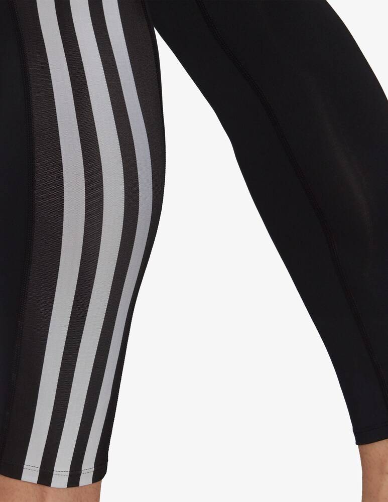 Adidas Performance Leggings 3 Righe Tech Fit - Nero