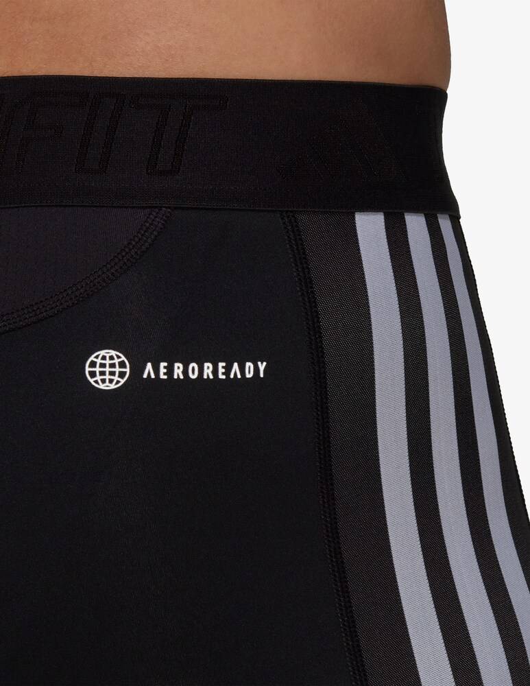 Adidas Performance Leggings 3 Righe Tech Fit - Nero