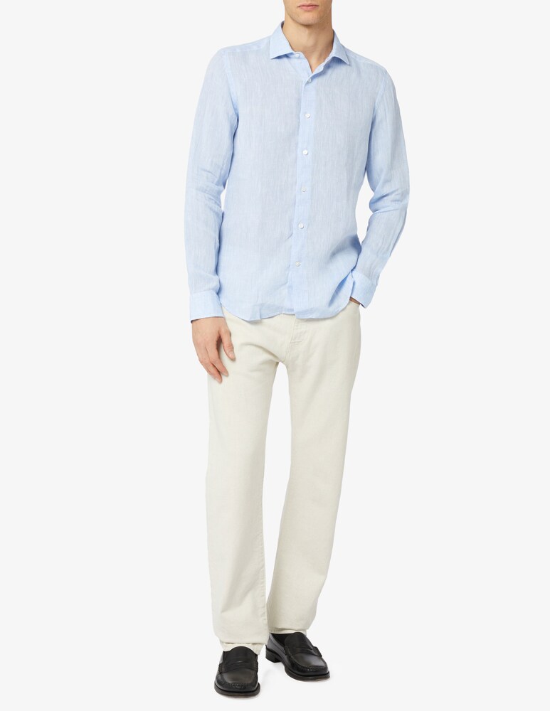 Alea Camiceria Camicia Lino T.filo Washed Tailored