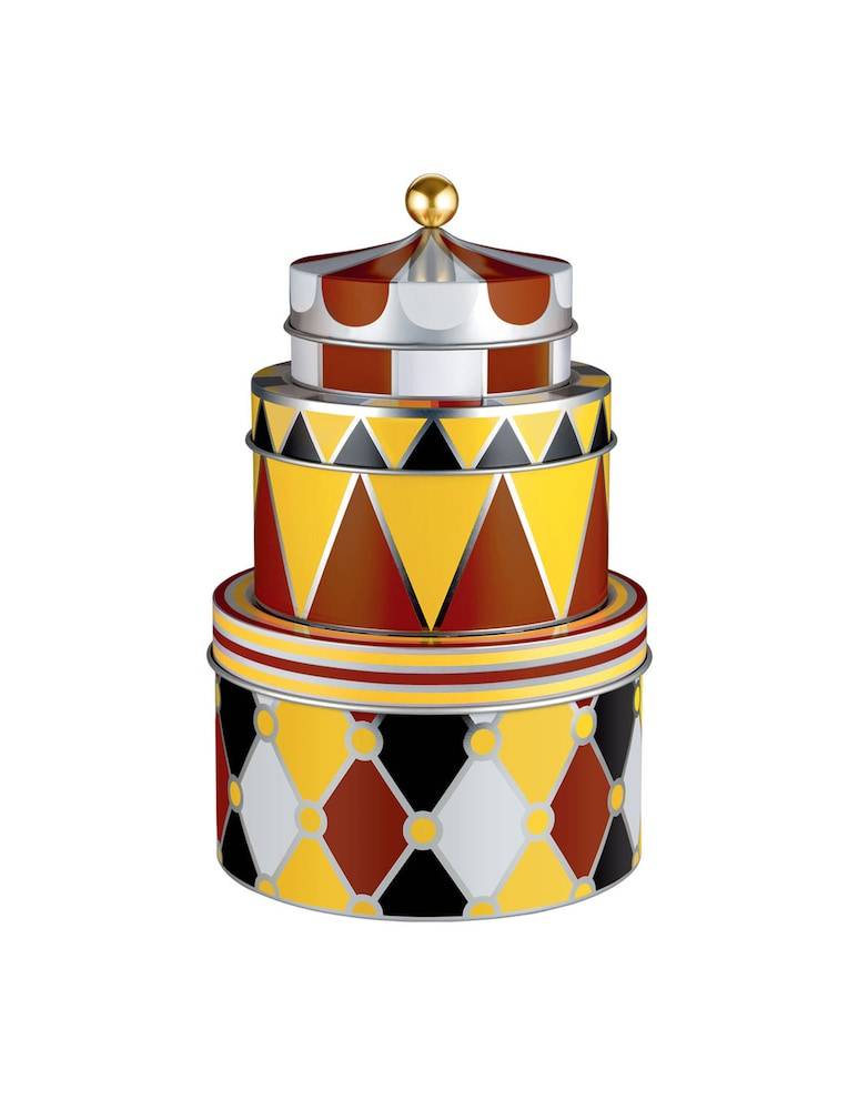 Alessi Circus Marcel Wanders set 3 scatole in banda stagnata - Multicolor