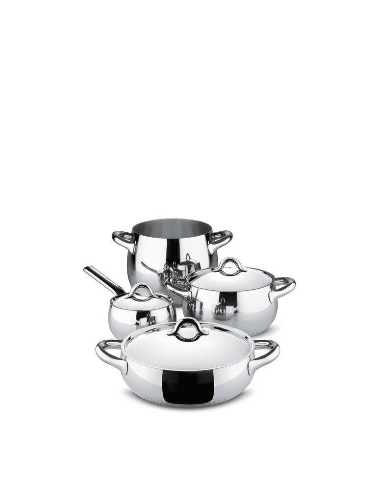Alessi Mami Stefano Giovannoni batteria 7 pz Induzione - Argento