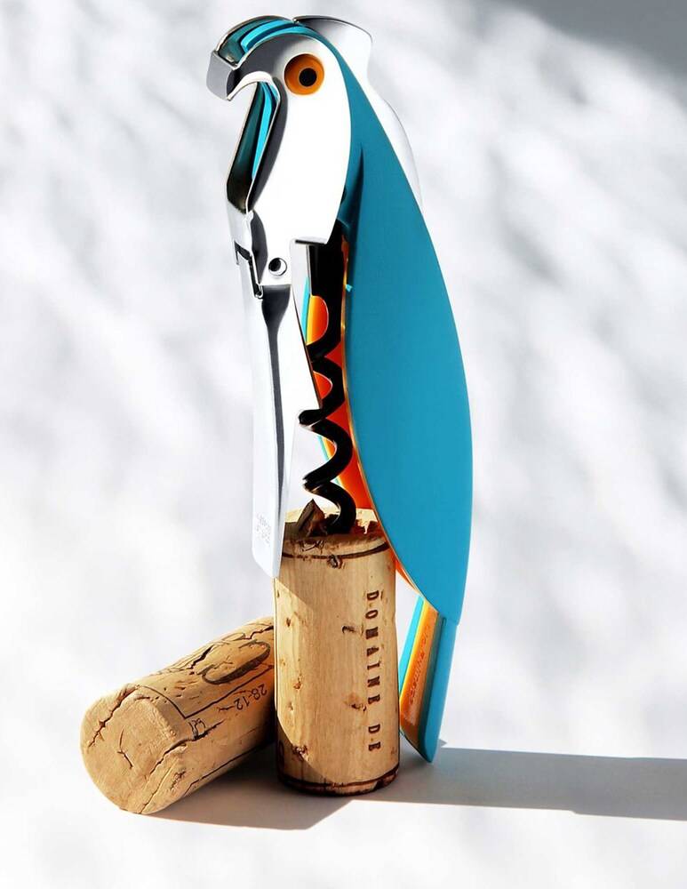 Alessi Parrot Alessandro Mendini Cavatappi - Azzurro