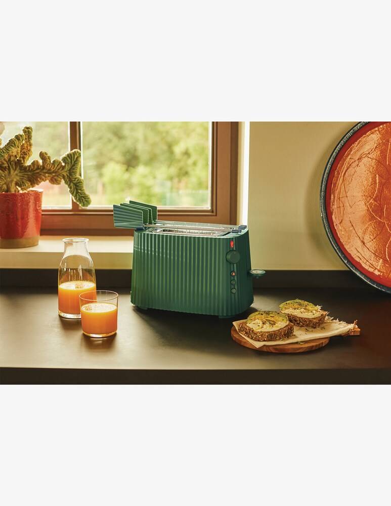 Alessi "Plissè" Tostapane In Resina Termoplastica, Verde. Spina Europea. 850W - Verde