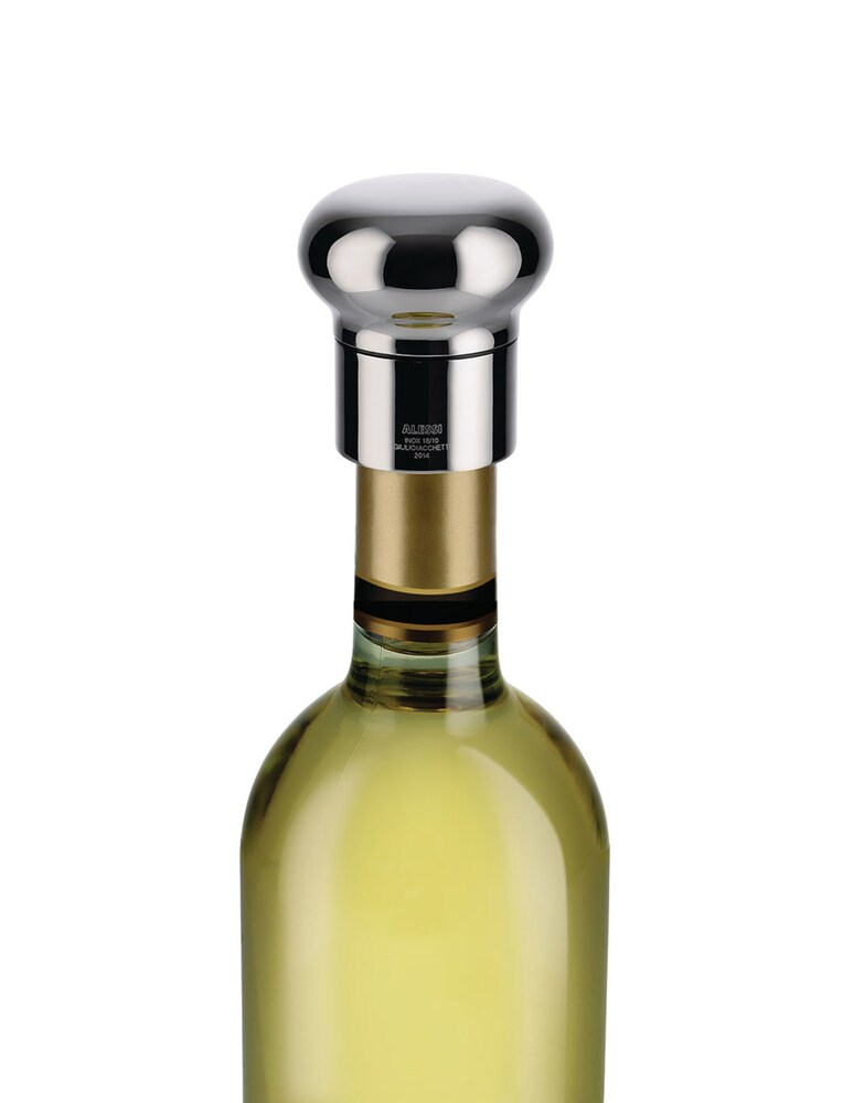 Alessi Tappo Ad Espansione Per Bottiglie Di Vino E Champagne Noè - Argento