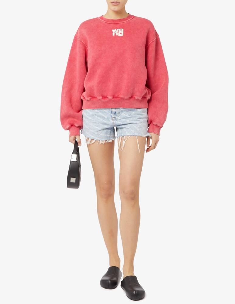Alexander Wang Felpa Girocollo Con Logo A Sbuffo