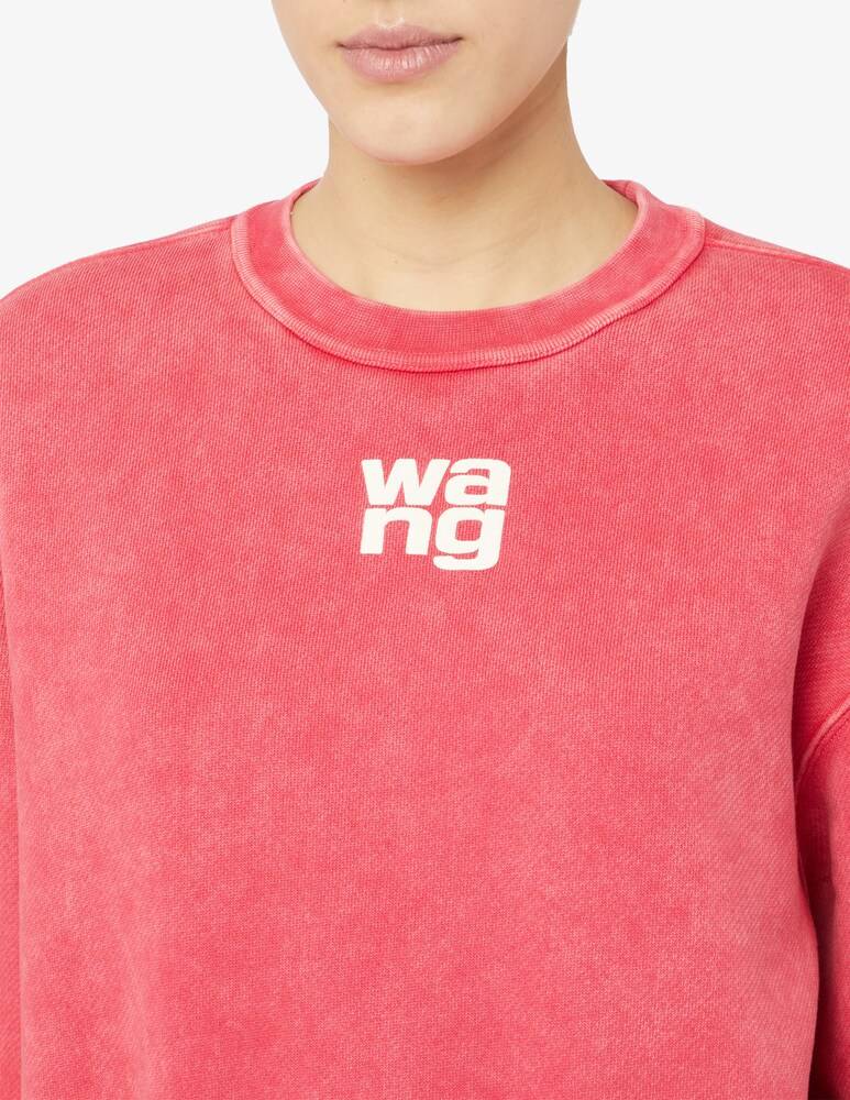 Alexander Wang Felpa Girocollo Con Logo A Sbuffo