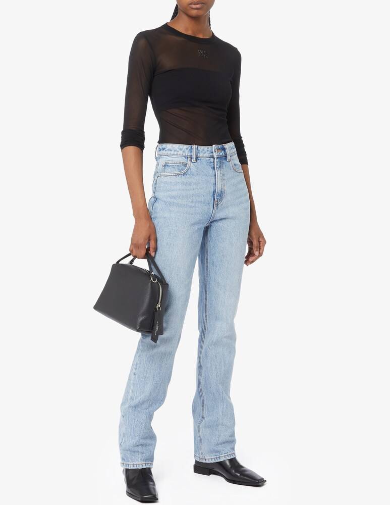 Alexander Wang Fly High Waist Slim Jeans