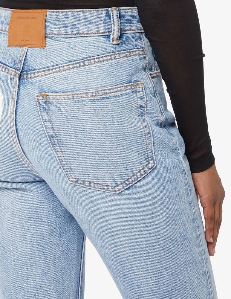Alexander Wang Fly High Waist Slim Jeans