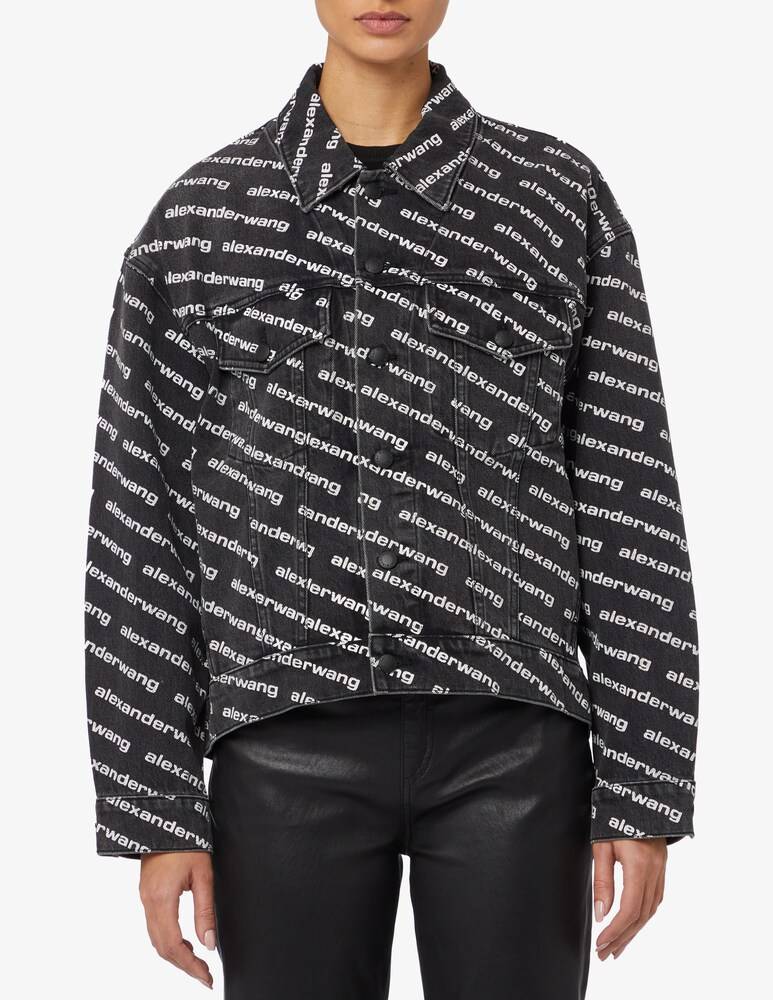 Alexander Wang Giacca di jeans con logo
