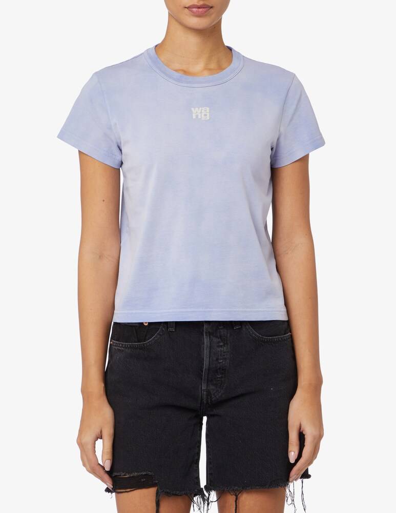 Alexander Wang T-shirt in cotone con logo - Azzurro
