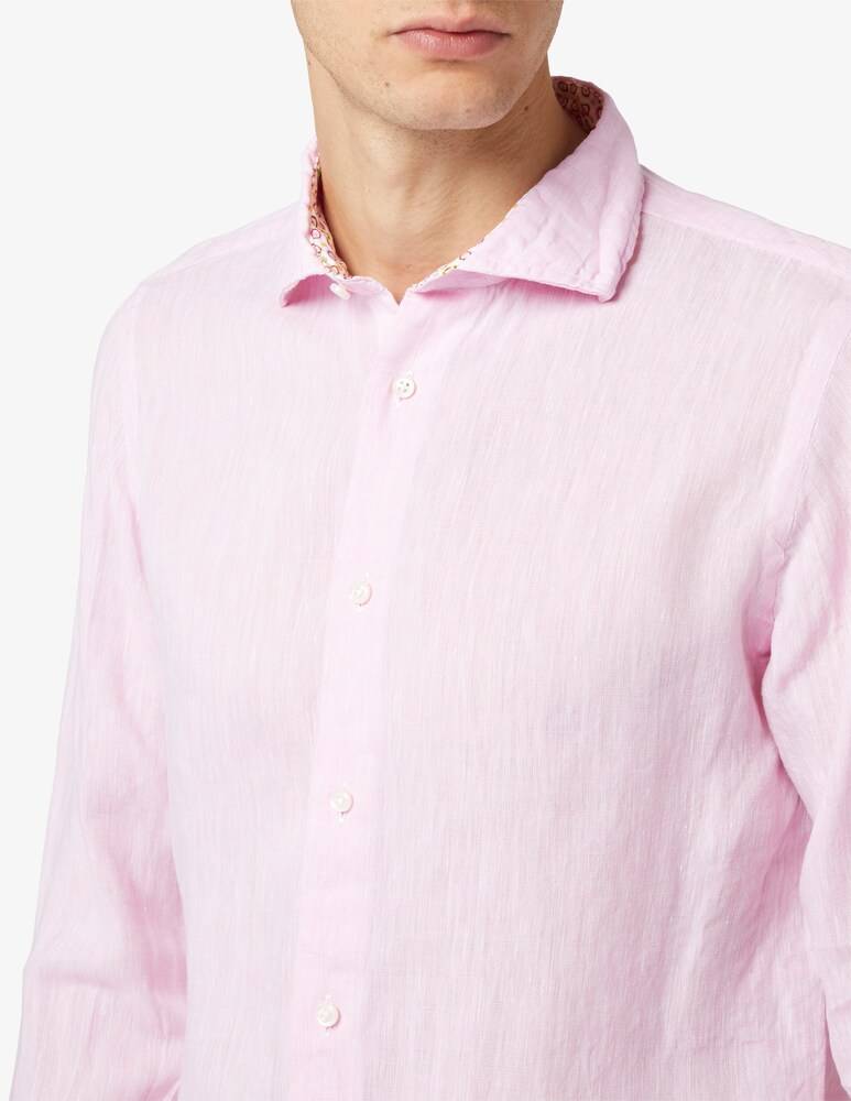 Altemflower Camicia Lino Contrasto