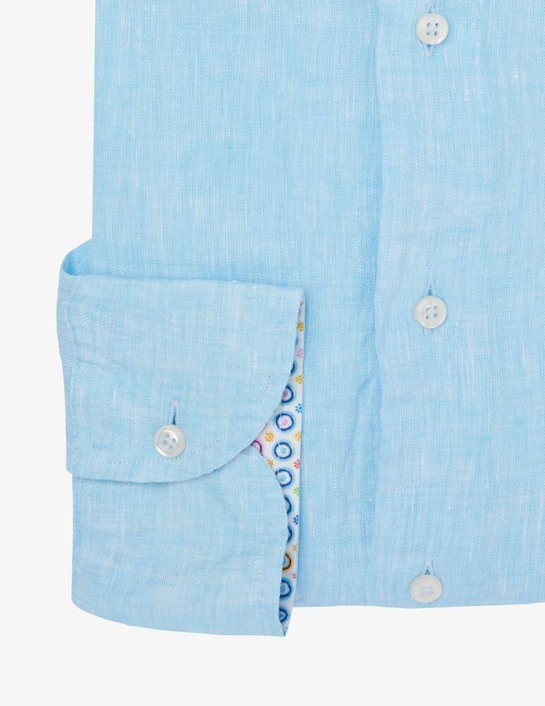 Altemflower Camicia Lino Contrasto