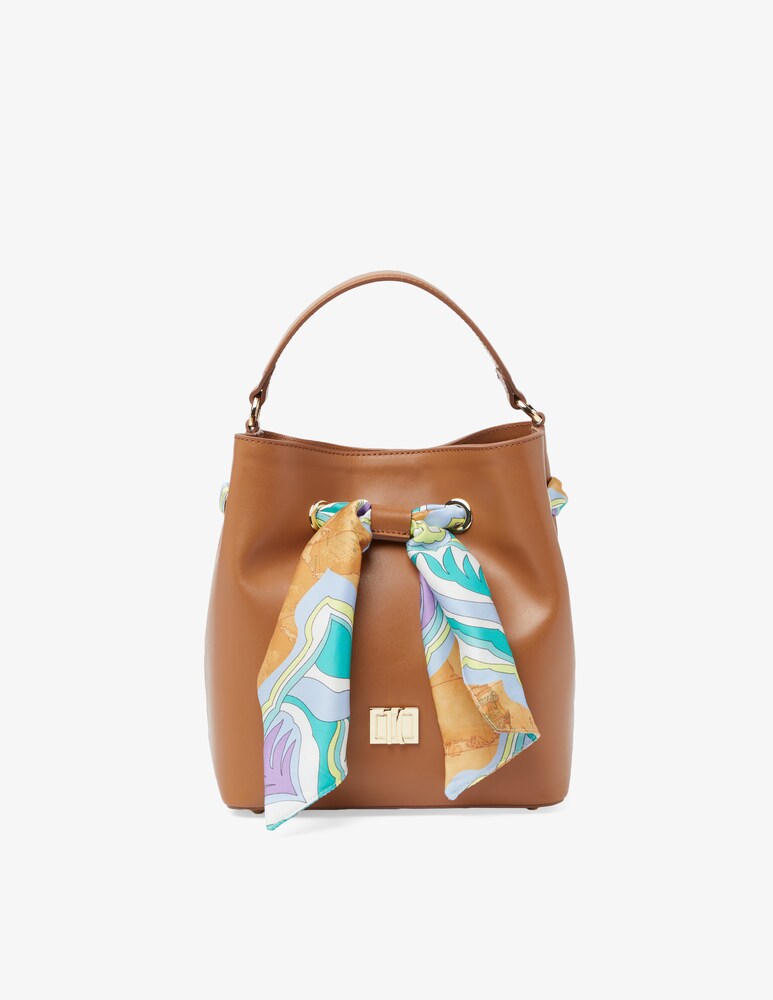 Alviero Martini Borsa a secchiello con foulard geo