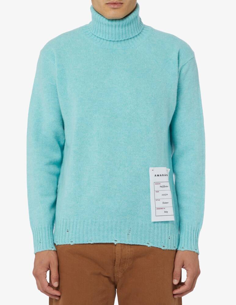 Amaranto Dolcevita lana cashmere rotture