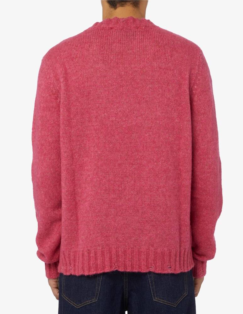 Amaranto Maglia Girocollo Alpaca Rotture