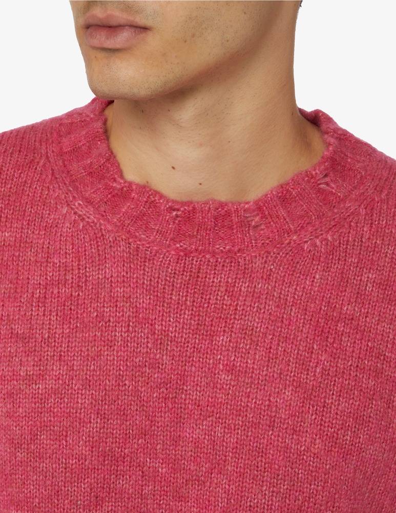 Amaranto Maglia Girocollo Alpaca Rotture
