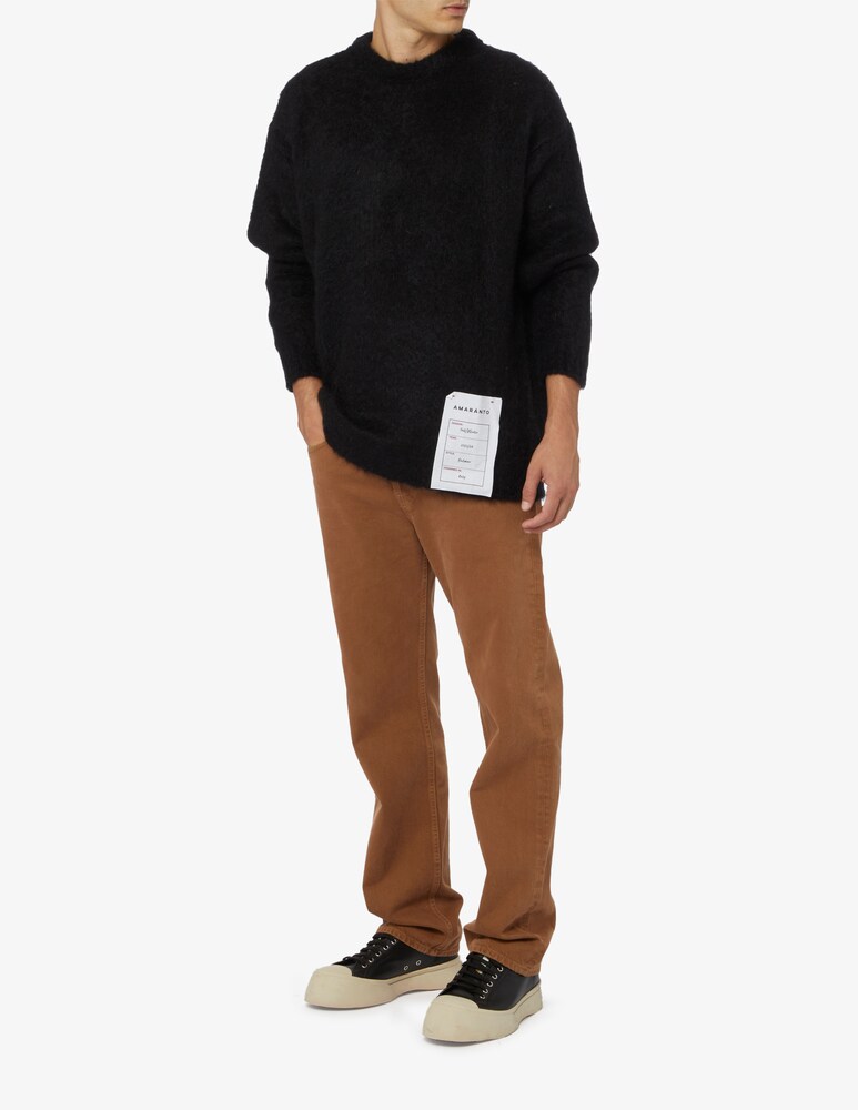Amaranto Maglia Girocollo Mohair