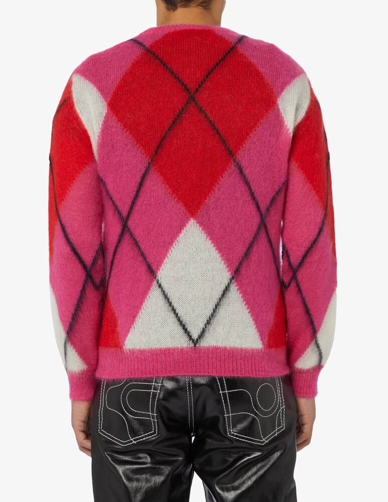 Amaranto Maglia Girocollo Rombi
