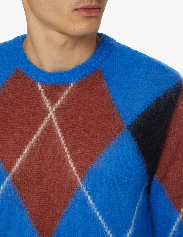Amaranto Maglia Girocollo Rombi