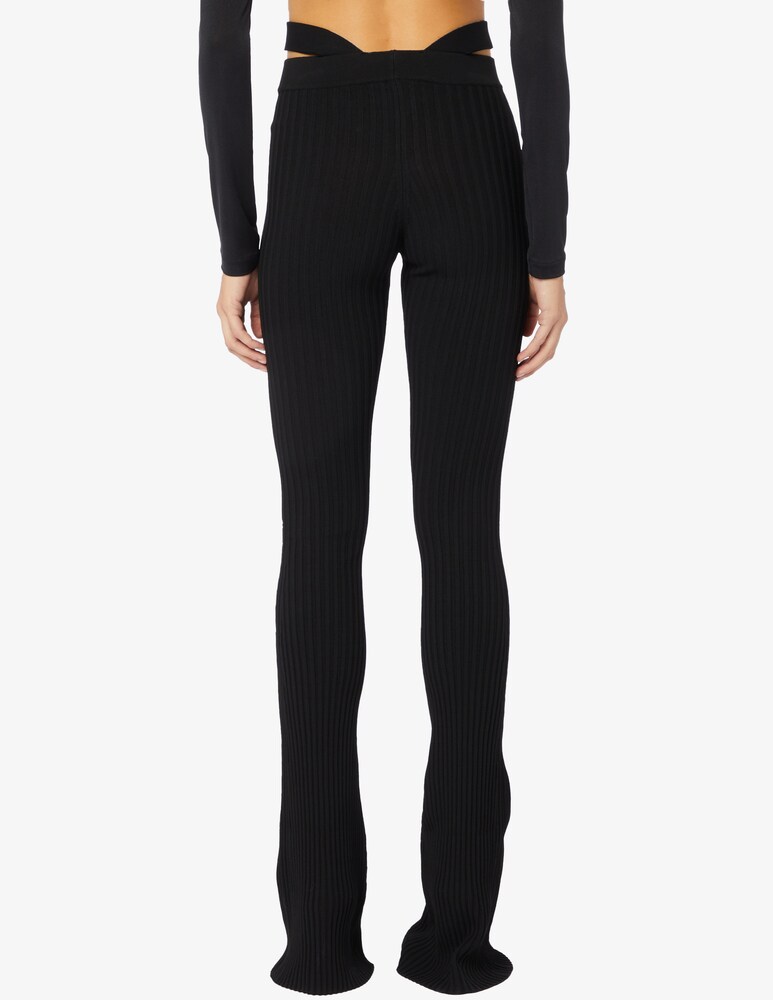 ANDREADAMO Pantaloni Flare In Maglia A Costine