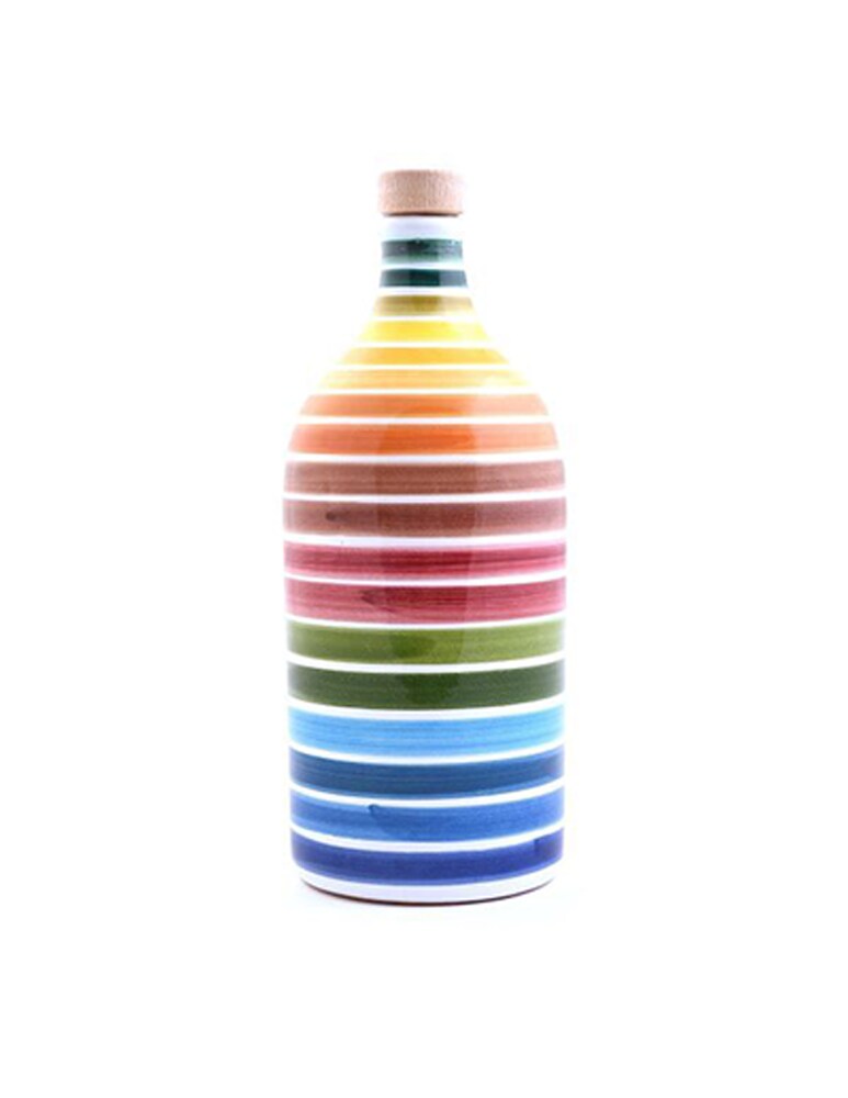 Antico Frantoio Muraglia Orcio Olio in ceramica Arcobaleno 500ml