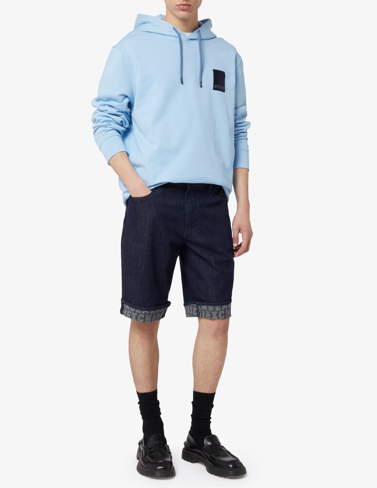 Armani Exchange Felpa Con Cappuccio Patch Logo