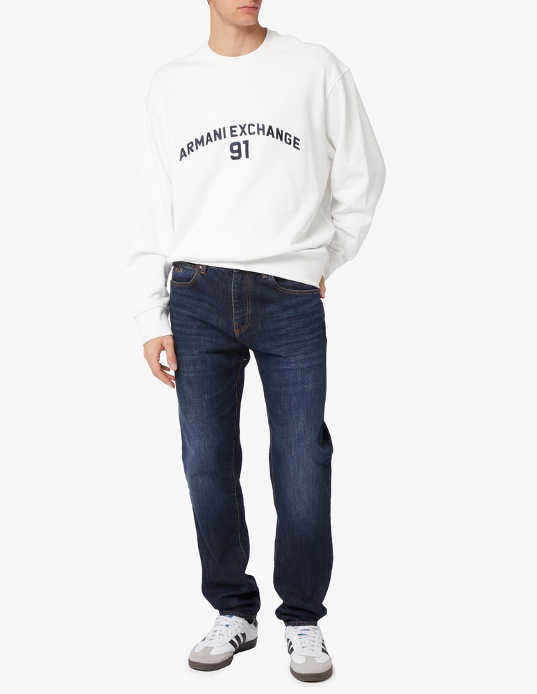 Armani Exchange Felpa Girocollo Ax Arched